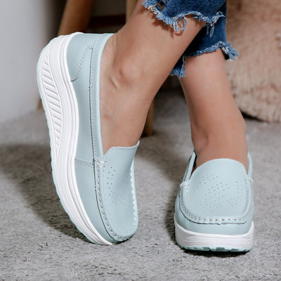 Дамски обувки на платформа Deana - Light Blue
