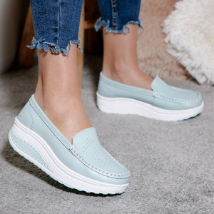 Дамски обувки на платформа Deana - Light Blue