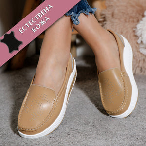 Дамски обувки на платформа Deana - Beige