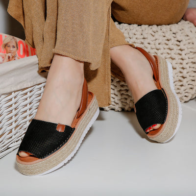 Дамски сандали на платформа Inara - Black