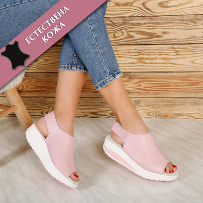 Дамски сандали на платформа Cheri –  Pink