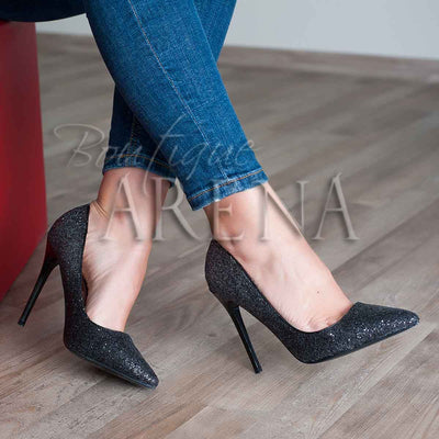 Дамски обувки с ток Brilliant - Black 
