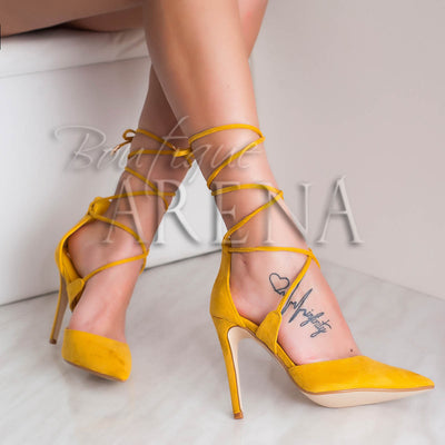 Дамски обувки на ток Elsa - yellow