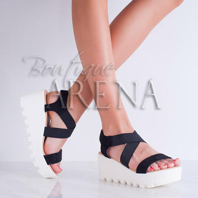 Дамски сандали на платформа Tonina - Black