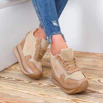 Дамски кецове на платформа  Silva - Gold