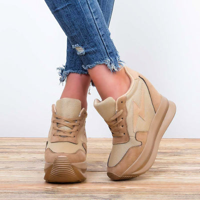 Дамски кецове на платформа  Silva - Gold